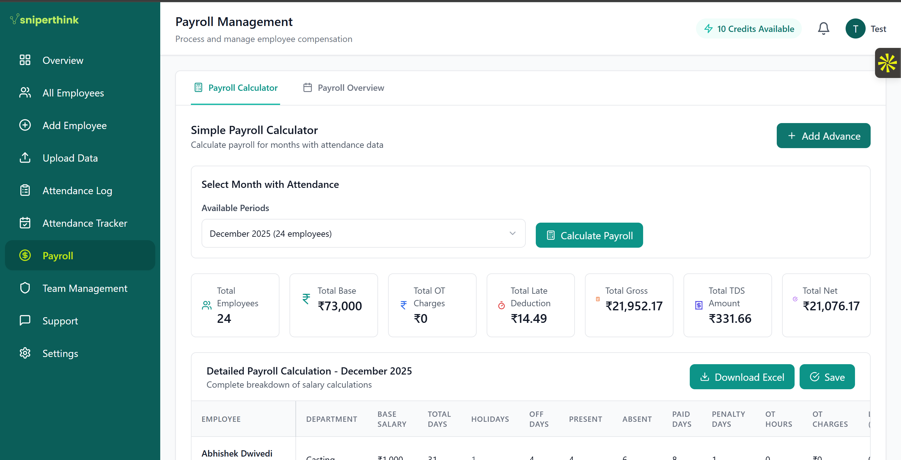 HRMS Dashboard